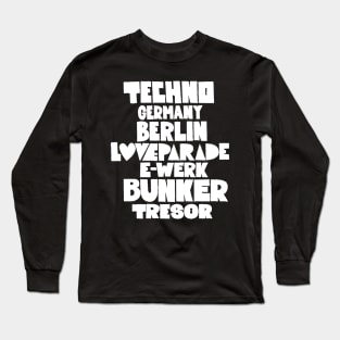 Rave Revival: Berlin's 90s Techno Scene Tribute Long Sleeve T-Shirt